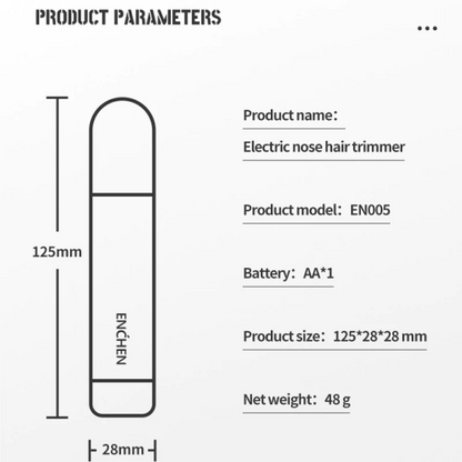 Recortadora de vello nasal Enchen EN005 con USB