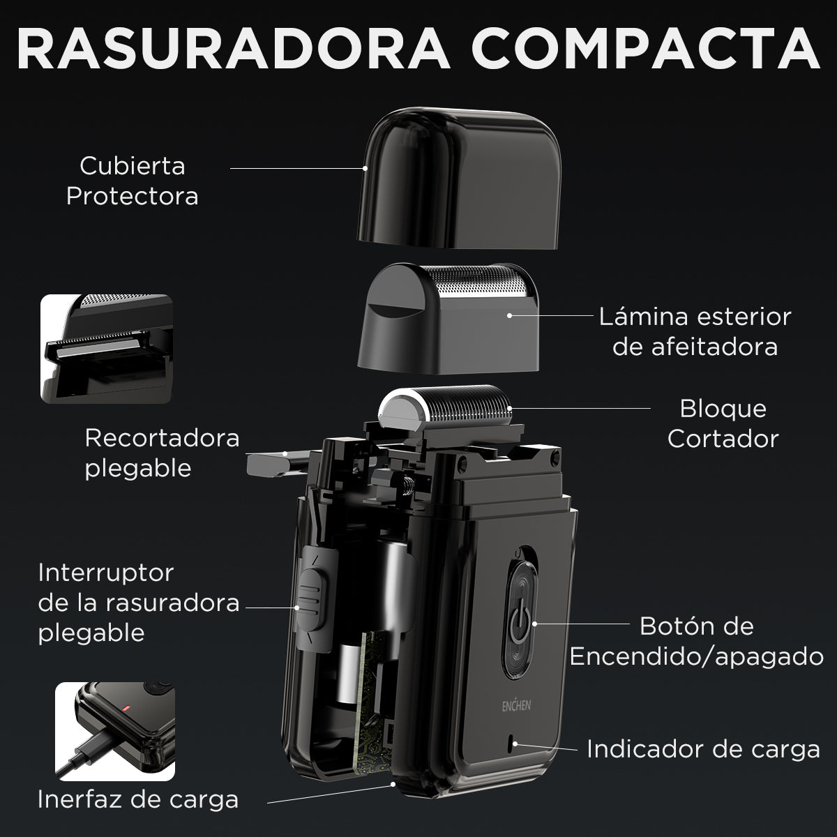 Mini afeitadora portátil Chen MS003